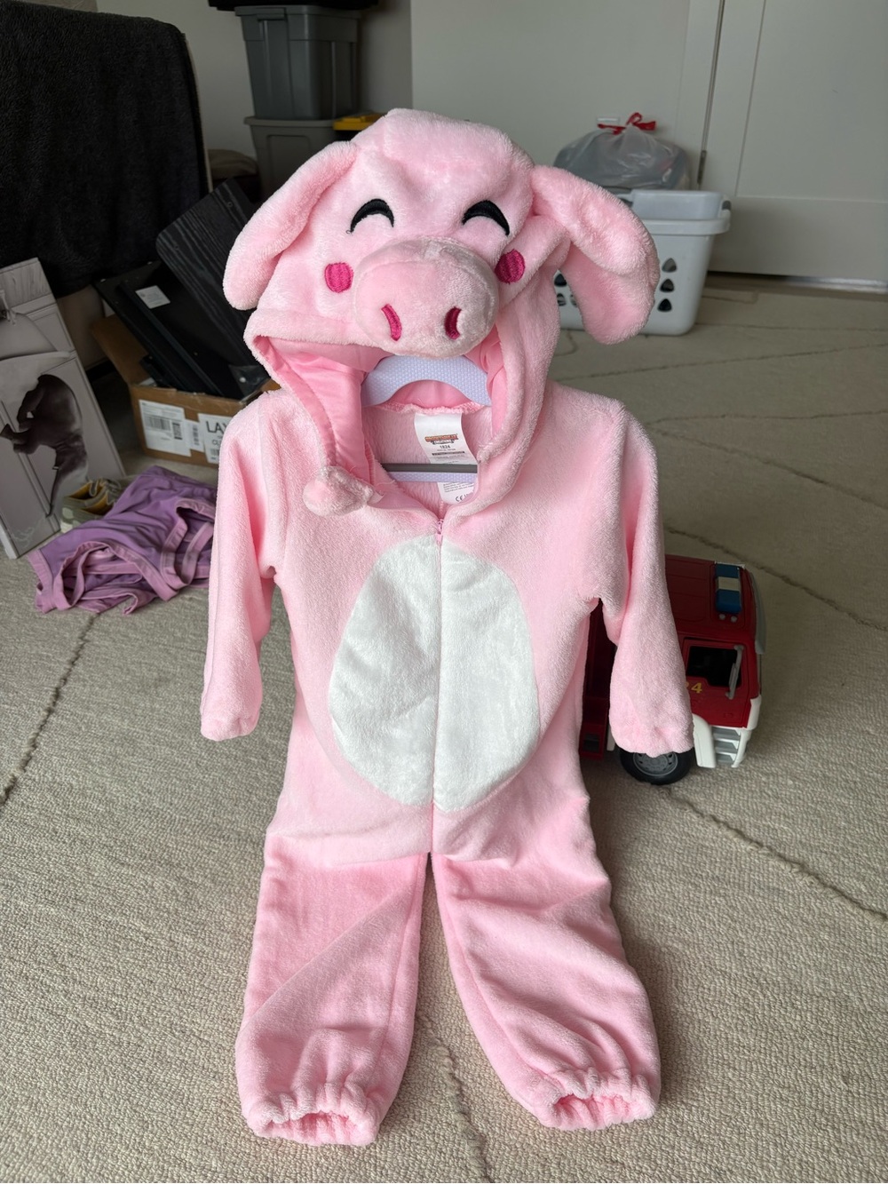 Plush Pig One-Piece Costume - LIKE NEW